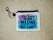 Picture of Lined Linen Keychain Zipper Pouch
