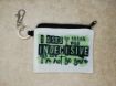 Picture of Lined Linen Keychain Zipper Pouch