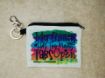 Picture of Lined Linen Keychain Zipper Pouch