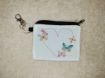 Picture of Lined Linen Keychain Zipper Pouch