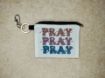 Picture of Lined Linen Keychain Zipper Pouch